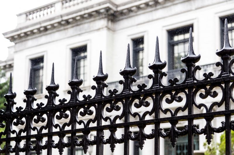 Wrought Iron Fence Installation detail